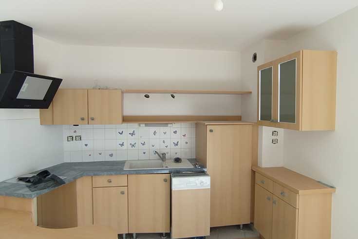 Mur peint dans cuisine
