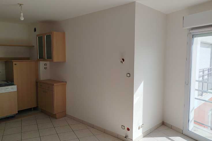 Mur peint dans cuisine